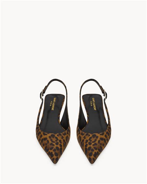 CHERISH slingback pumps in leopard grosgrain .